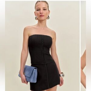 Reformation Sophie Linen Two Piece Black - Size 4